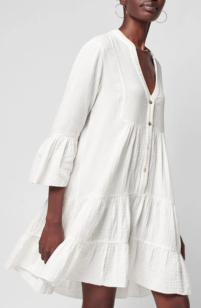 Shop Faherty Kasey Organic Cotton Tiered Dress In White