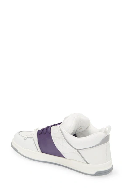 Shop Valentino Open Skate Low Top Sneaker In Bianco Purple Grey/ Bia/ Bia
