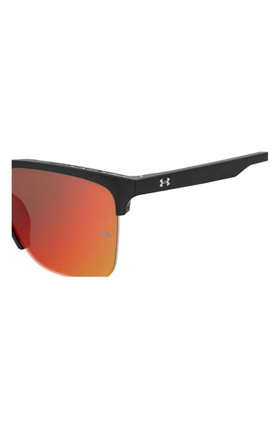 Shop Under Armour 55mm Square Sunglasses In Black Red Multi Layer