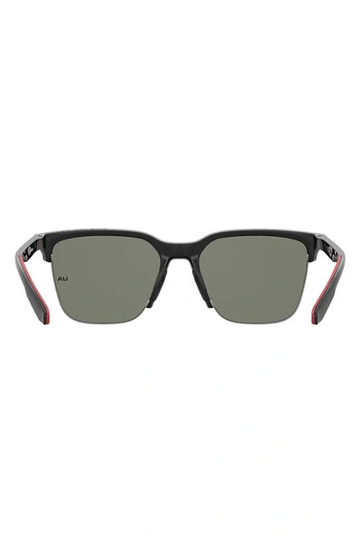 Shop Under Armour 55mm Square Sunglasses In Black Red Multi Layer