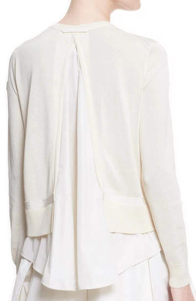 Shop Moncler 'maglia' Tricot Button Cardigan In White