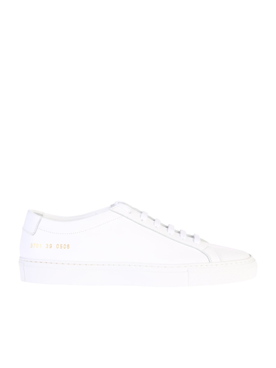 Shop Common Projects Leather Sneakers In White