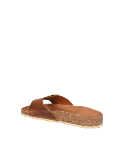 Shop Birkenstock Madrid Oiled Sandals In Brown
