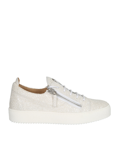 Shop Giuseppe Zanotti Branded Sneakers In White