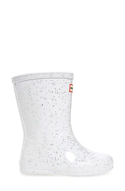 Shop Hunter First Classic Giant Glitter Waterproof Rain Boot In White