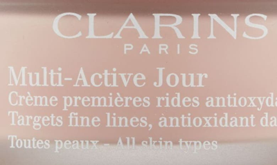 Shop Clarins Multi-active Anti-aging Day Moisturizer For Glowing Skin