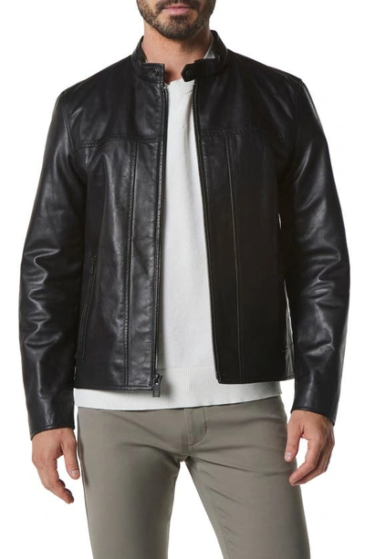 Shop Andrew Marc Monterey Leather Jacket In Black