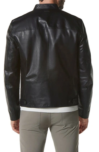 Shop Andrew Marc Monterey Leather Jacket In Black