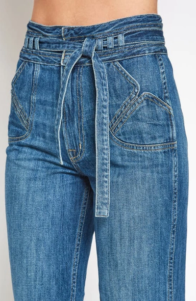 Shop Noend Bella Fashion Seamed Pocket Wide Leg Jeans In Odessa