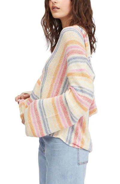 Shop Billabong Baja Beach Stripe Hoodie In Vco-vintage Coral