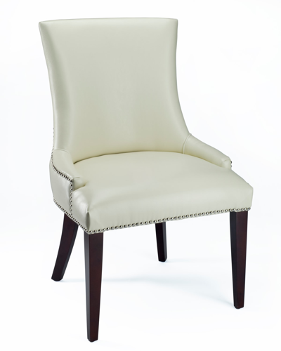 Shop Safavieh Leticia Leather Dining Chair In Cream