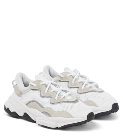 Shop Adidas Originals Ozweego Suede Sneakers In Ftwr White