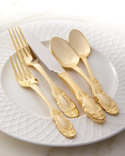 Shop Wallace Silversmiths 65-piece Gold-plated Grand Duchess Flatware Service