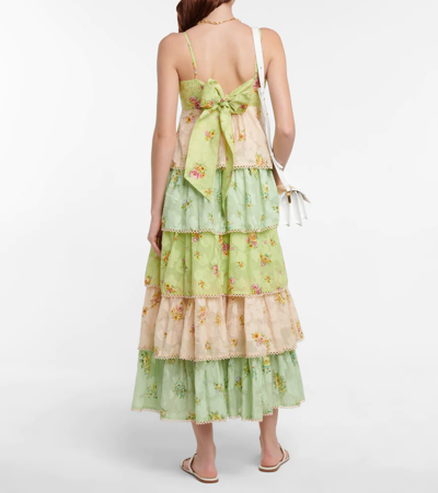 Shop Alemais Alémais Clementine Floral Voile Maxi Dress In Multicoloured