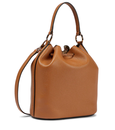 Tod's - Kenia Brown Leather Medium Bucket Bag