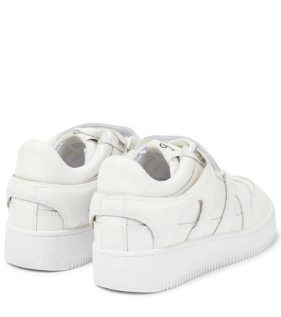 Shop Isabel Marant Baps Caged Leather Sneakers In White