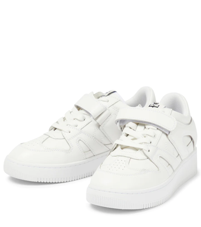Shop Isabel Marant Baps Caged Leather Sneakers In White