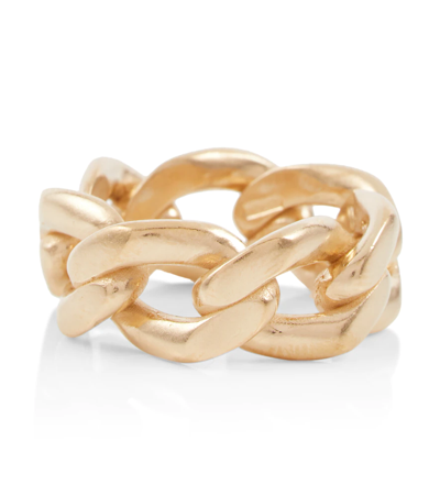 Shop Maison Margiela Chainlink Ring In Gold