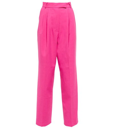 Shop The Frankie Shop Bea High-rise Straight Pants In Fuschia