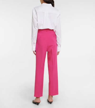 The Frankie Shop Bea Straight Leg Tailored Trousers In Fuschia
