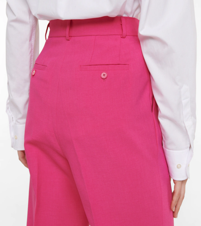 Shop The Frankie Shop Bea High-rise Straight Pants In Fuschia