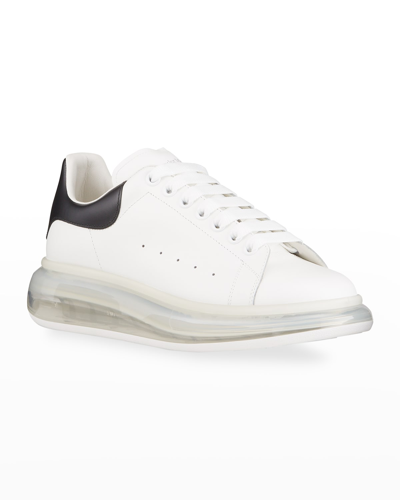 Shop Alexander Mcqueen Men's Oversized Transparent Sole Sneakers In White Pattern