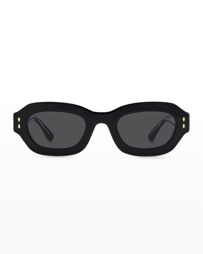 Shop Isabel Marant Rectangle Acetate Sunglasses In 02m2-ir