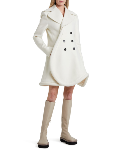 Shop Jw Anderson Bumper Double-breasted Peacoat In White