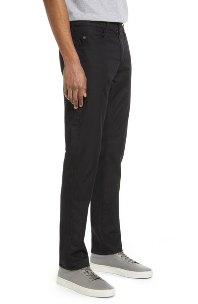 Shop Ag Everett Slim Straight Commuter Pants In Pure Black