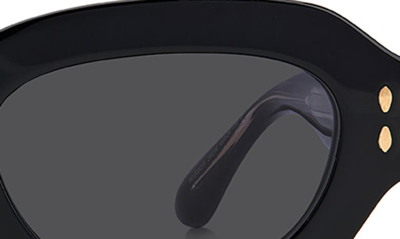 Shop Isabel Marant 49mm Square Sunglasses In Black Gold / Grey