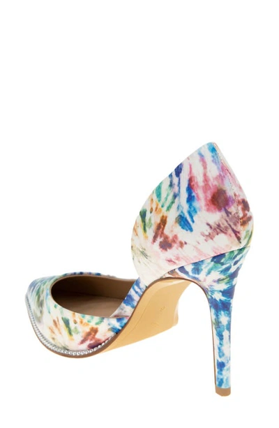 Shop Bcbgeneration Harnoy Half D'orsay Pointed Toe Pump In Tie Dye Multi