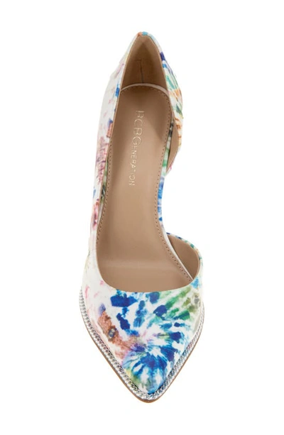 Shop Bcbgeneration Harnoy Half D'orsay Pointed Toe Pump In Tie Dye Multi