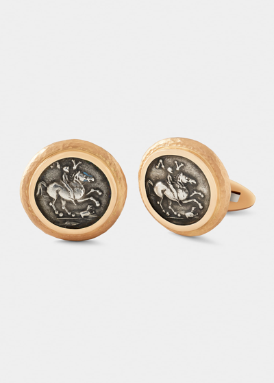 Shop Jorge Adeler Men's 18k Rose Gold Ancient King Phillip I Coin Cufflinks