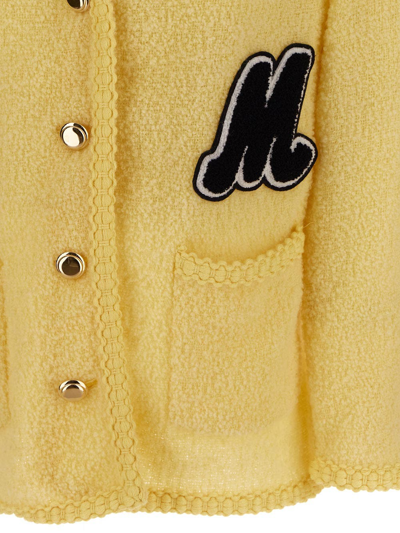 Shop Miu Miu Knitwear Jacket In Yellow