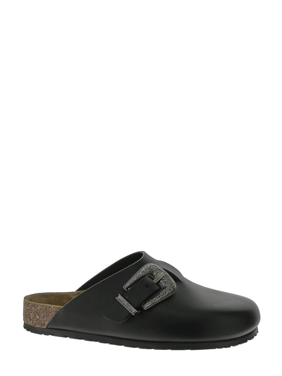 Shop Saint Laurent Nichols Clogs In Smooth Leather In Black