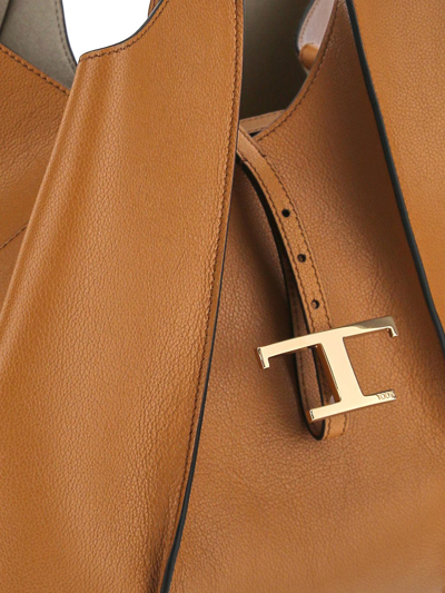 Shop Tod's Shopping Timeless Bag In Brown