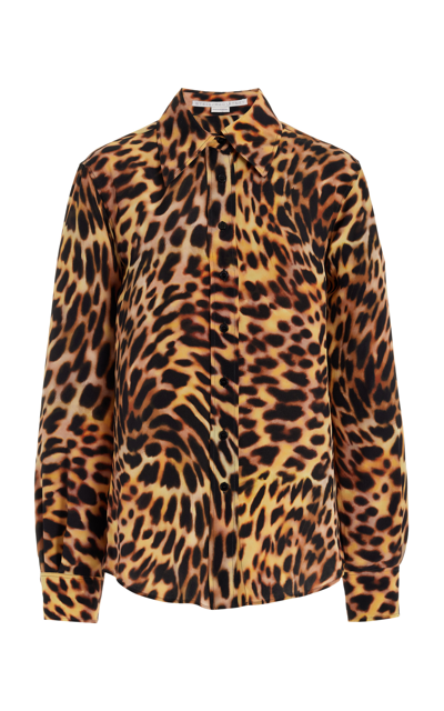 Shop Stella Mccartney Women's Leopard Silk Shirt In Animal
