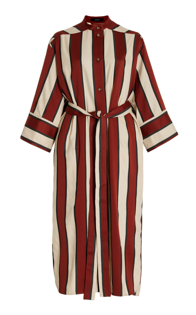 Shop Joseph Women's Dima Striped Cotton-blend Midi Shirt Dress