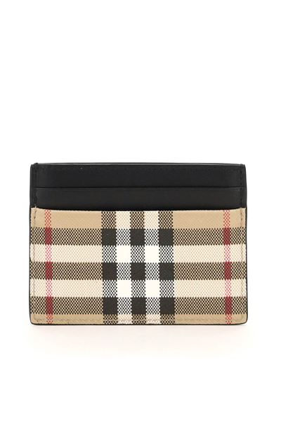 Shop Burberry Vintage Check Credit Cardholder In Mixed Colours