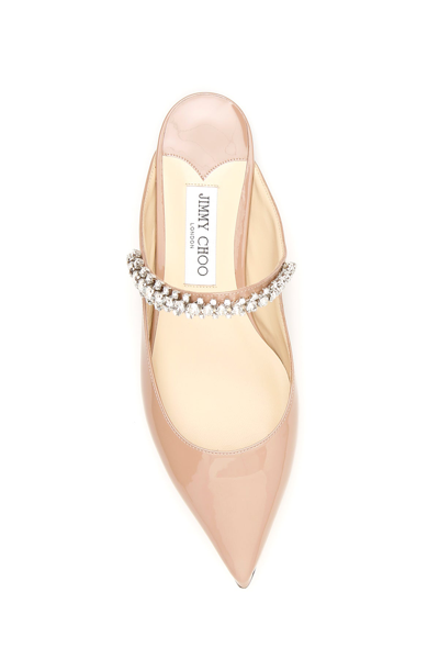 Shop Jimmy Choo Crystal Bing Flat Mules In Mixed Colours