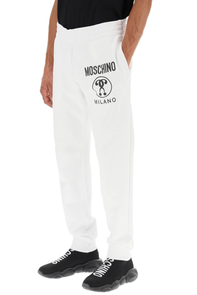Moschino Pantaloni Sportivi Con Logo Double Question Mark In White |  ModeSens