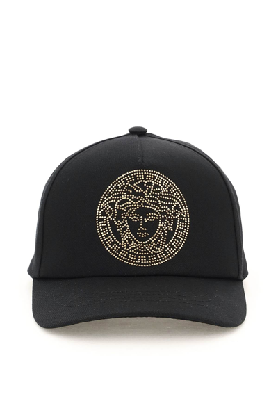 Shop Versace Medusa Baseball Hat In Black