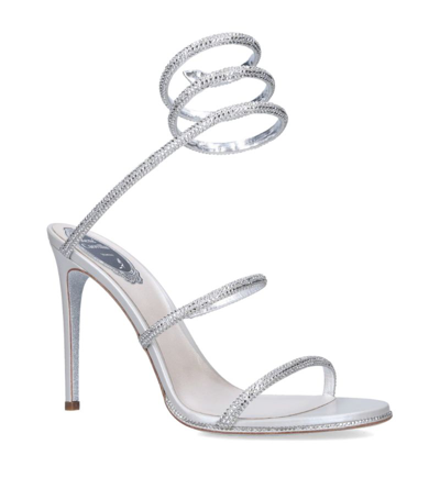 Shop René Caovilla Embellished Cleo Sandals 105 In Silver
