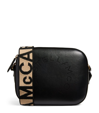 Shop Stella Mccartney Mini Stella Logo Cross-body Bag In Black