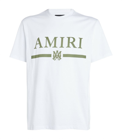 Shop Amiri Bar Logo T-shirt In White