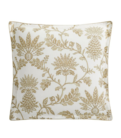 Shop Alexandre Turpault Cotton Baroque Square Pillowcase (65cm X 65cm) In Gold