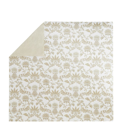 Shop Alexandre Turpault Cotton Baroque King Flat Sheet (270cm X 300cm) In Gold