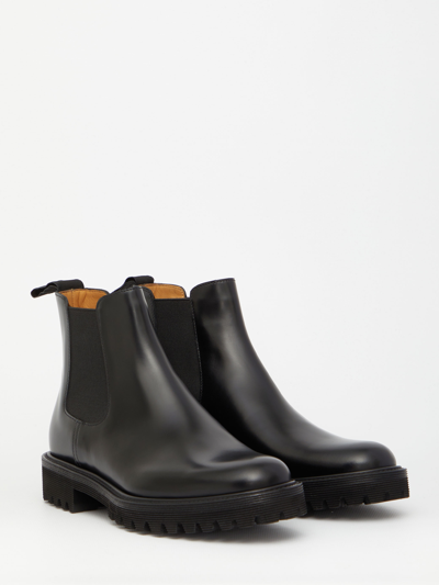 Church's Slip-on Ankle Boots Elastic Panels In Black