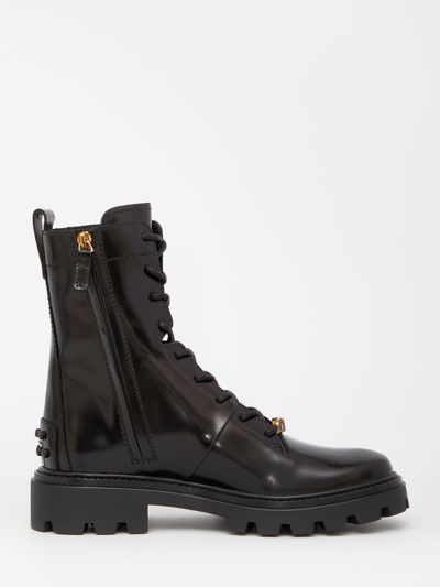 Shop Tod's Black Leather Boots