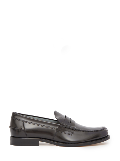 Shop Tod's Black Leather Loafers